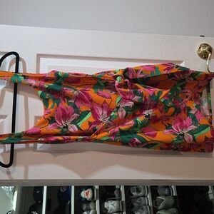 Floral Orange and Pink Dress